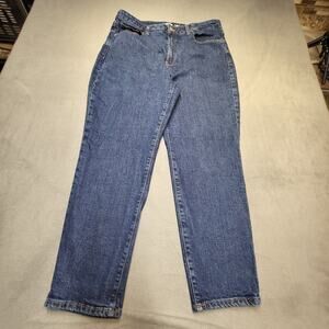 Old Navy Jeans Womens 16 Blue OG Straight Distressed Denim Stretch